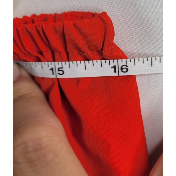 Staud Red Two-Piece Set Crop Top Med & Tiered Maxi Skirt Lg Tie Detail Boho Chic - Picture 14 of 16